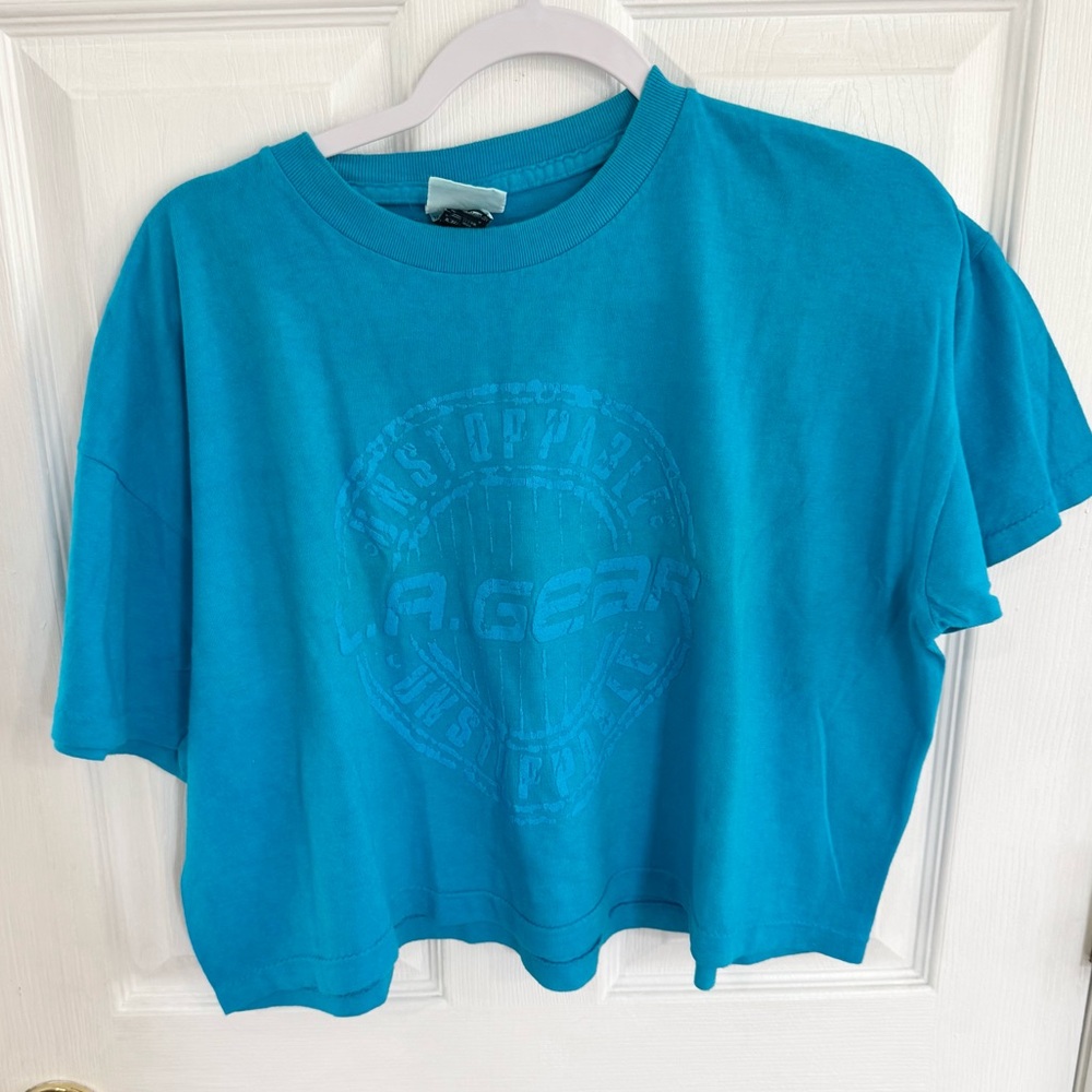 Vintage 90’s L.A. Gear Teal Graphic Tee - OSFM